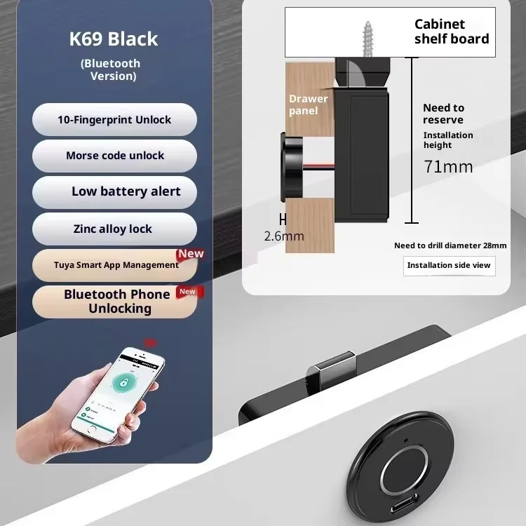 قەفڵی دەستە ڕەشەی پەنجە بە ئەنقەست سمارت - 7