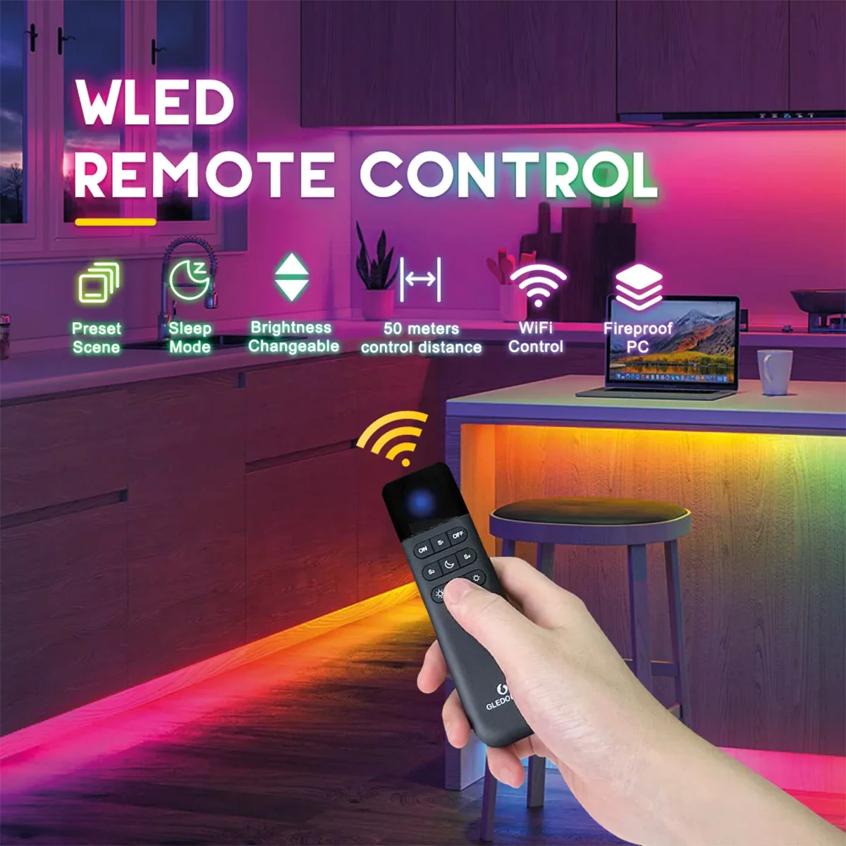 ریمۆتی کۆنترۆڵ WLED بڵاوکراوەکانی ESP32 و ESP8266 کاردەکات، وایفای بەکاردەهێنێت - 5