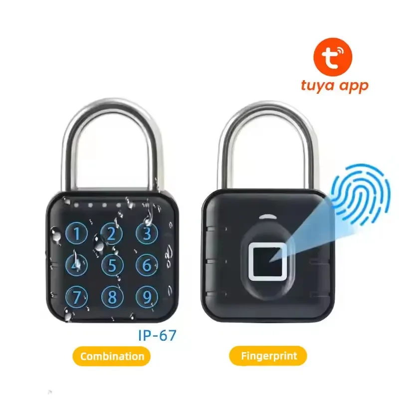 قەفڵی دەرگای زیرەکی بچوک تویا پەنجە پەڕکردن padlock - 5