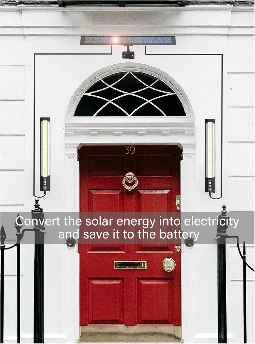 چراغی شارژکردنی دو ڕەنگ ئەمێرجەنسی درێژای ٣٨ سم بە پەڕەی وزەی خۆر و ڕیمۆت - 4