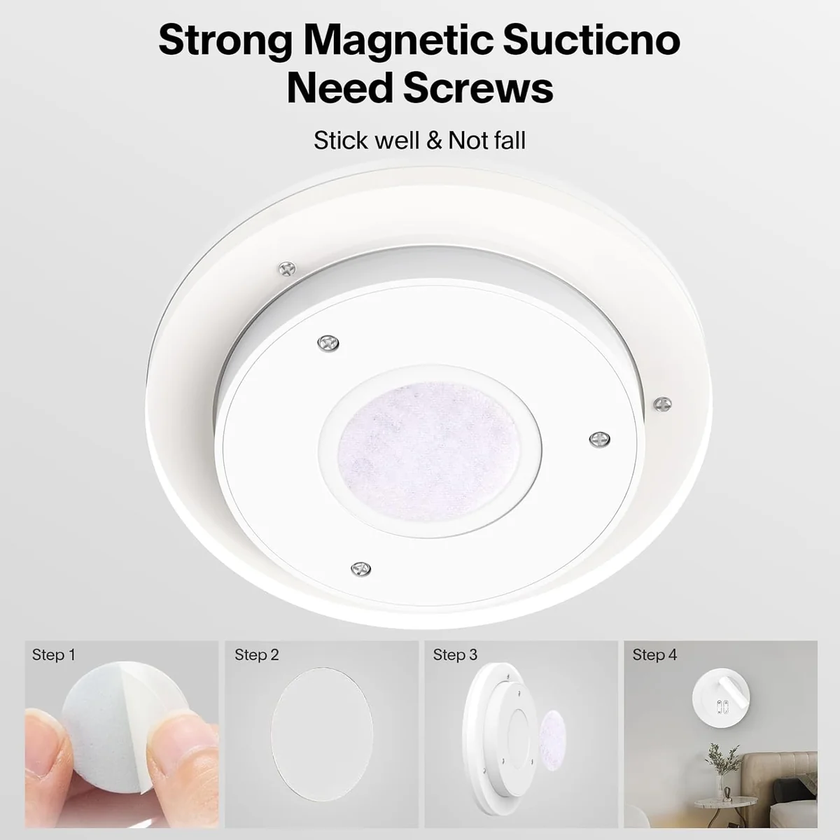 ئەڵەد جداری شێوە دائری ڕووناکاری RGB بە سپۆت لایت ڕووناکاری خۆر سمارت تویا - 7