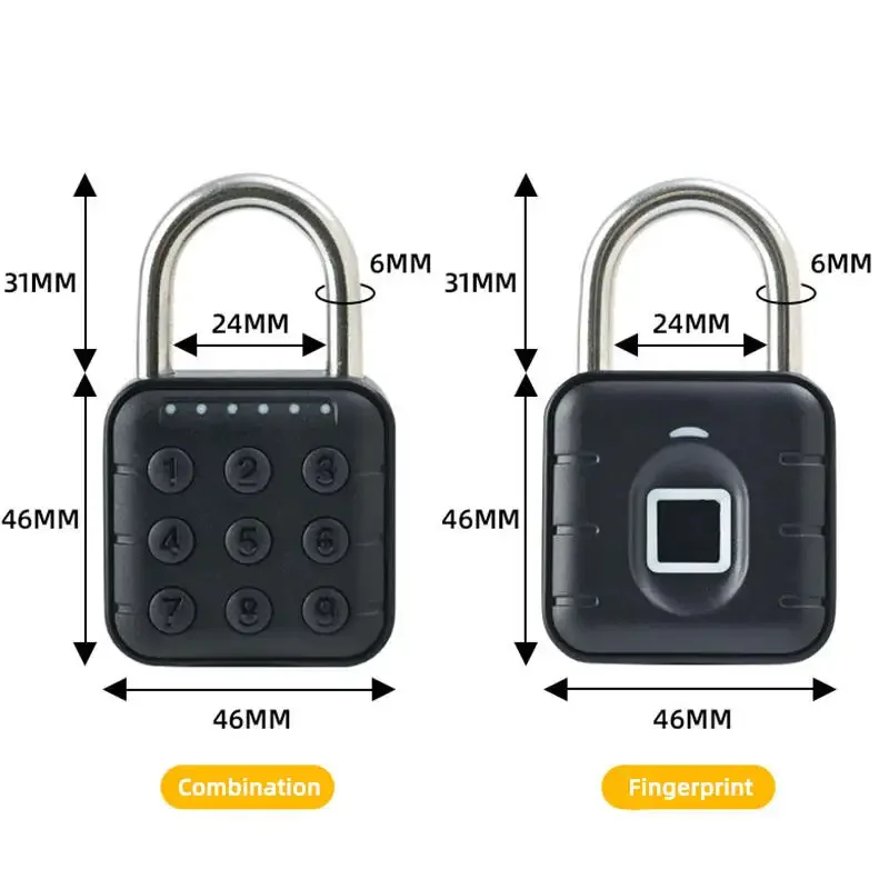 قەفڵی دەرگای زیرەکی بچوک تویا پەنجە پەڕکردن padlock - 7
