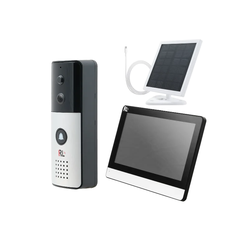 انتركم بشاشة لاسلكي مع وحدة خارجية ضد المطر ولوح طاقة شمسية