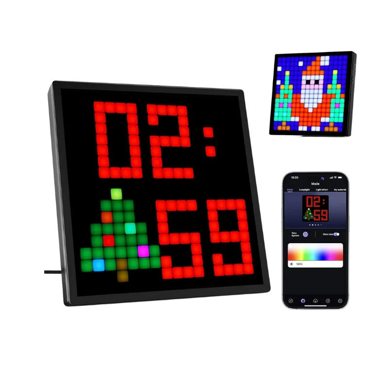 شاشەی پیکسەڵ سکرین 16*16 سم سمارت، کۆنتڕۆڵی وێنەکان لە ڕێگەی تەلەفۆنەوە