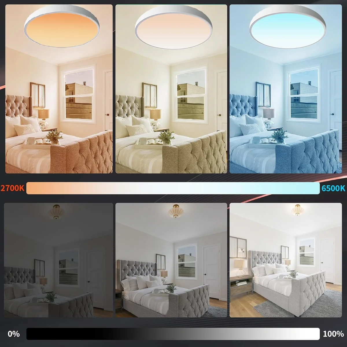 سلم بنل لايت rgbcw سمارت 24 واط قطر خارجي 30سم - 2