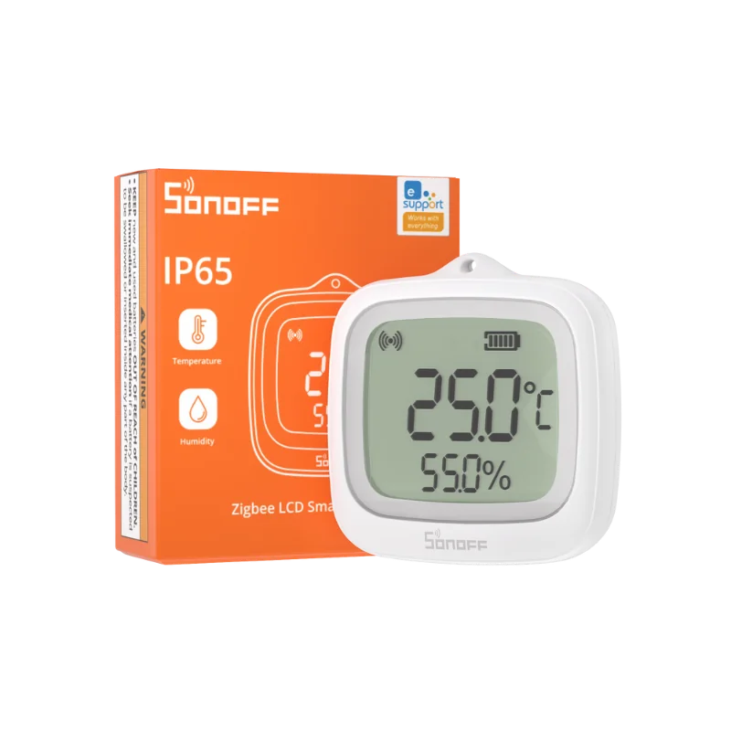 حەساسی گەرما و ڕطوبەی سونوف SNZB-02WD سەر مێز، دیواری و هەڵواسین