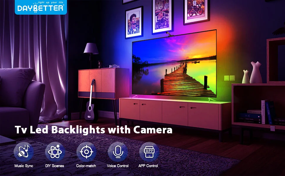 ڕێژەی پشتەوەی تەلەفزیۆن 3.8 مەتر سمارتی بە كامێرا ڕەنگ هاوسه‌نگ 55-65 ئینچ - 5