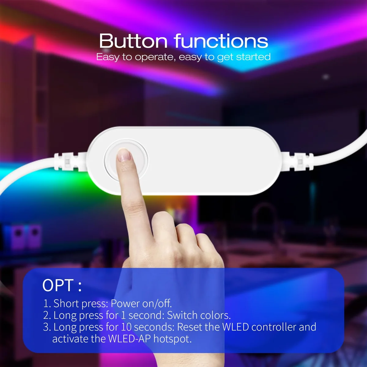 کۆنترۆڵی RGBIC سمارت ESP8266 مینی WLED سپی - 5