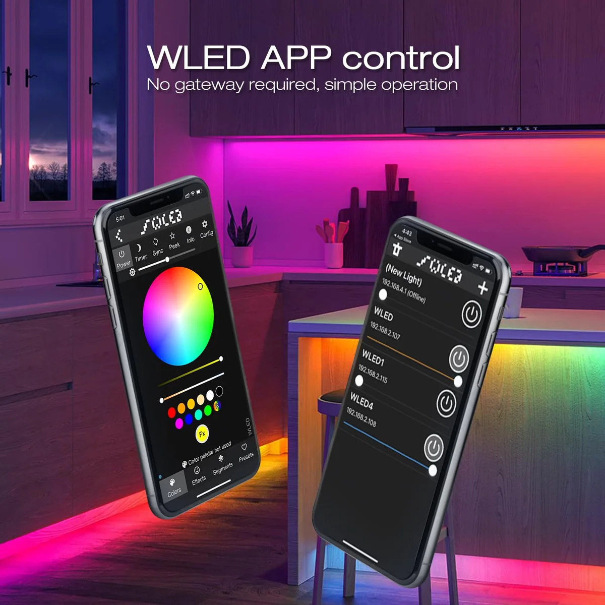 کۆنترۆڵی RGBIC سمارت ESP8266 مینی WLED سپی - image 2