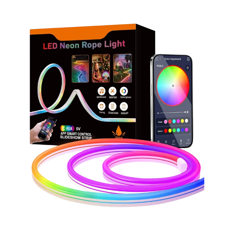 نەشرەی نیۆن 6*12 ملم RGBIC سمارت بلوتوث / 3 مەتر