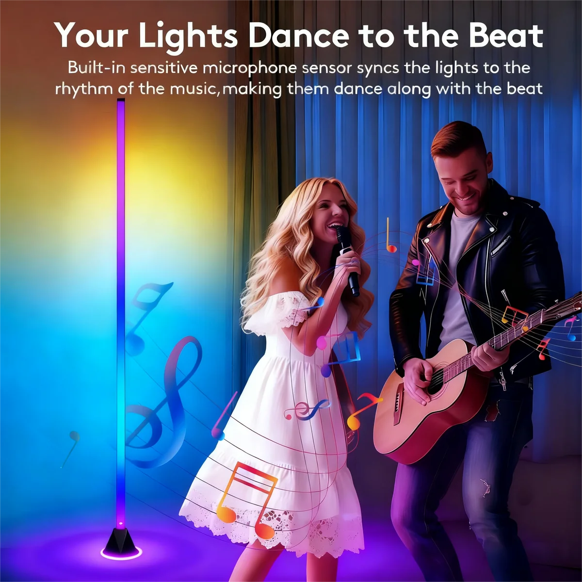 ستاند ارضي سمارت 1.2 متر RGB مع قاعده اناره RGB كذلك - 3