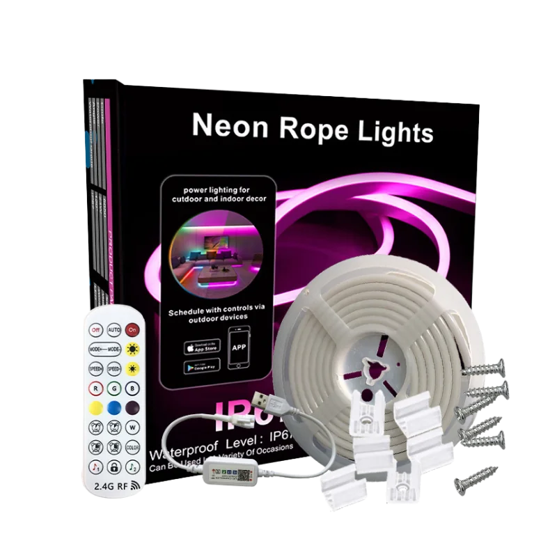 تایبەکانی ڕووناکی نیۆن RGIBC 3 مەتر تویا