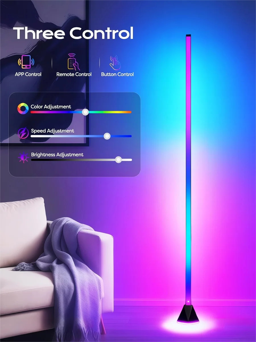 ستاند ارضي سمارت 1.2 متر RGB مع قاعده اناره RGB كذلك - 4