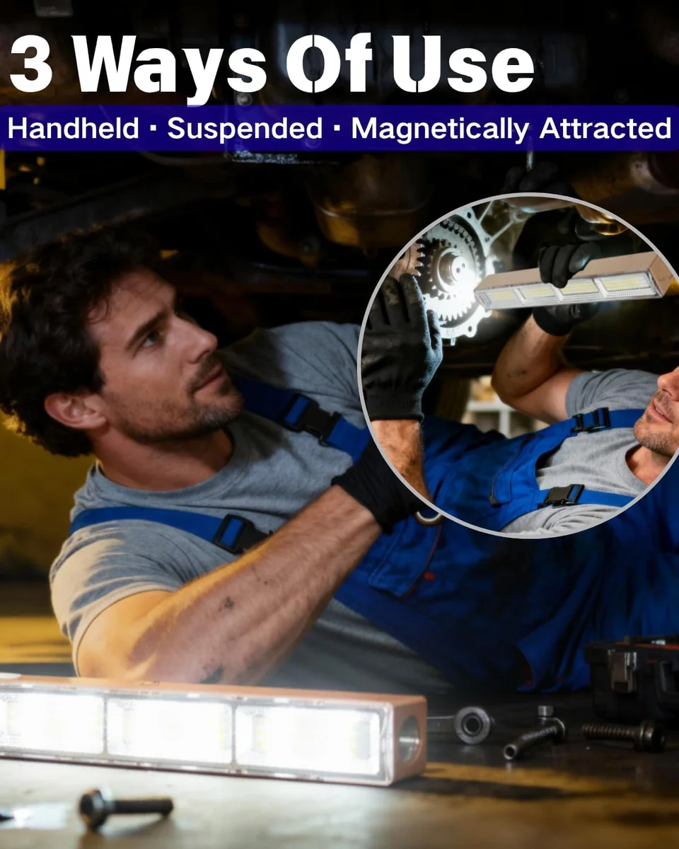 چراغی بەردەست بە ڕەنگی دووگانه، ئەمرجەنسي، درێژایی ٣٨ سم، جەستەی زێرین - 5