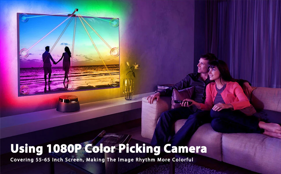 ڕێژەی پشتەوەی تەلەفزیۆن 3.8 مەتر سمارتی بە كامێرا ڕەنگ هاوسه‌نگ 55-65 ئینچ - 4