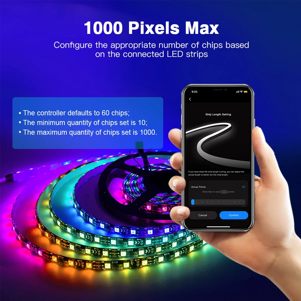 کۆنتڕۆڵی بڵاوکردنەوەی RGBIC+CCT زیرەک SPI تویا 15 ئەمپێر - 4